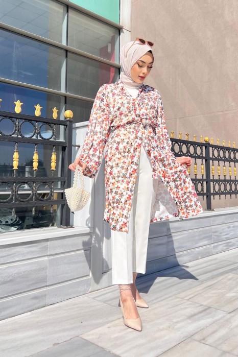 PATTERNED BEIGE - KIMONO