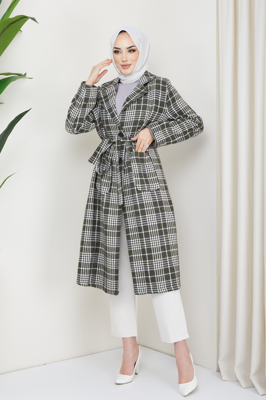 PATTERNED KHAKI - COAT