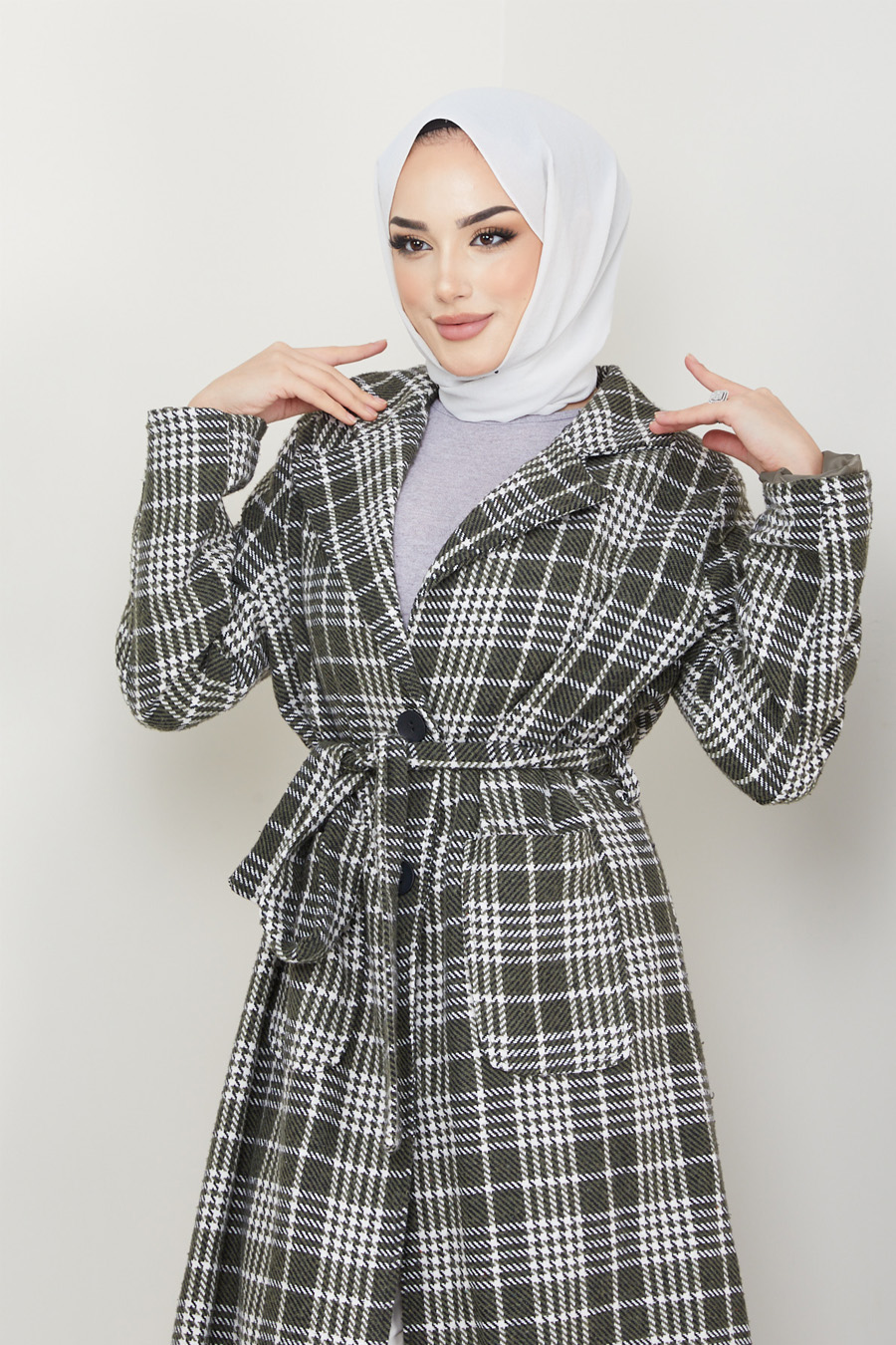 PATTERNED KHAKI - COAT