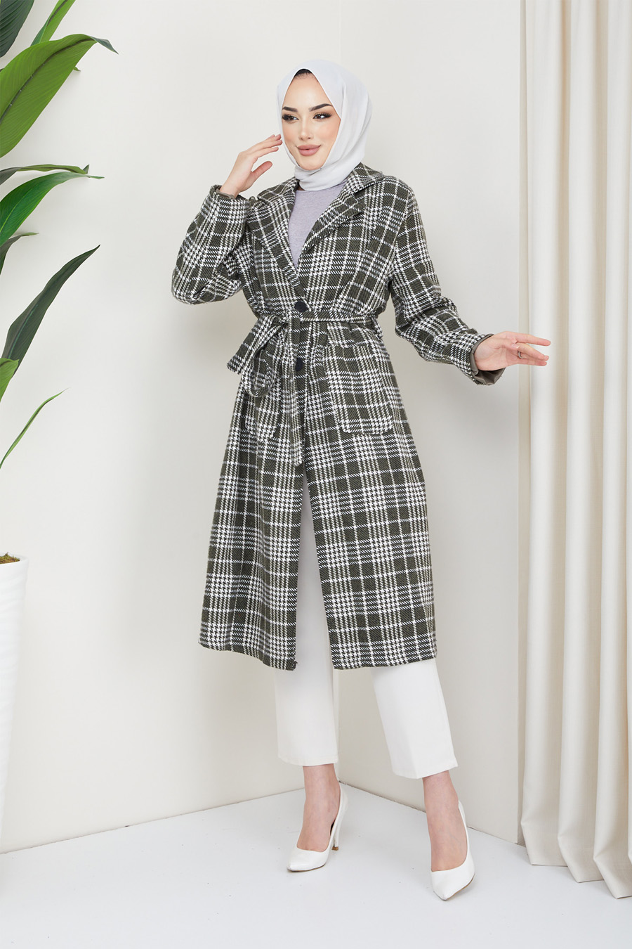 PATTERNED KHAKI - COAT