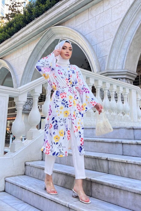 PATTERNED NAVY BLUE - KIMONO