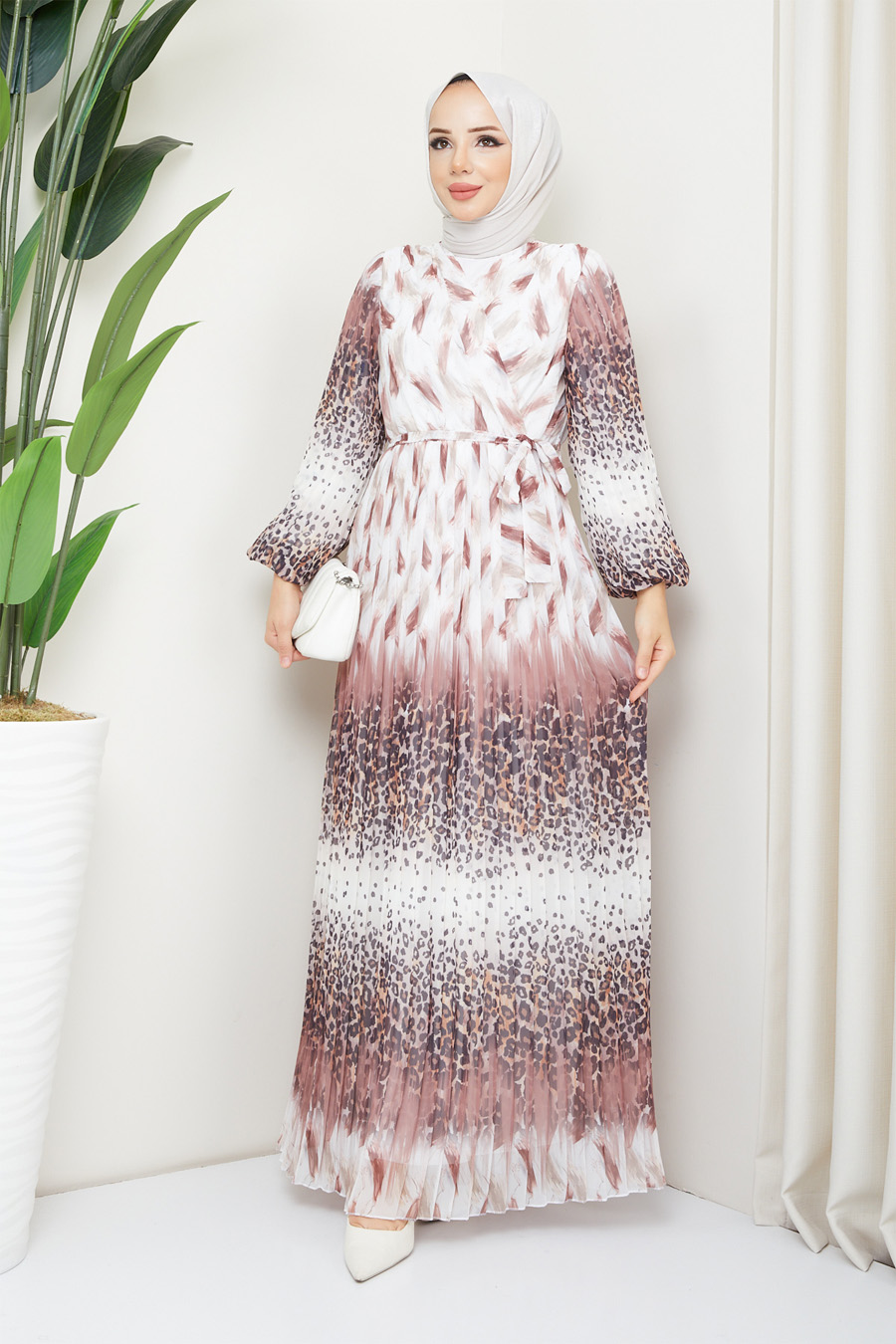PATTERNED VISON COLOR DRESS