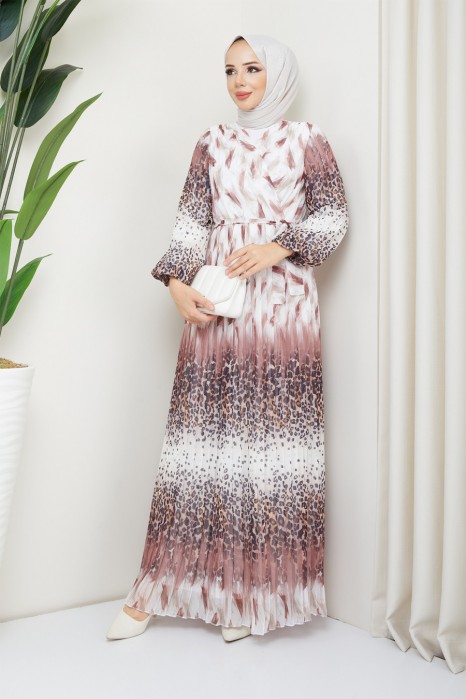PATTERNED VISON COLOR DRESS