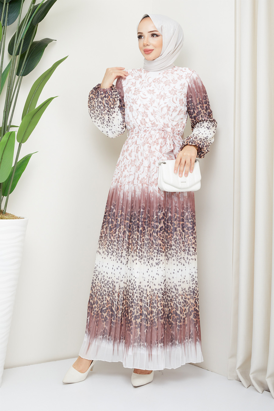 PATTERNED VISON COLOR    DRESS