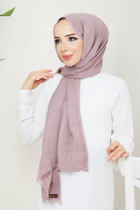 BEIGE  -  PLEATED SHAWL
