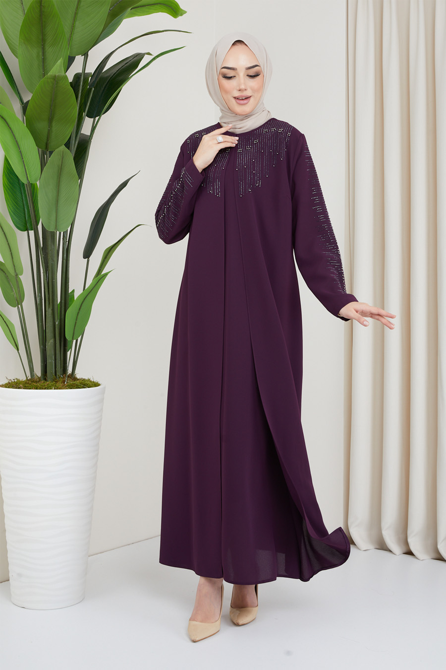 PLUM EVENING DRESS   PLUM EVENING DRESS