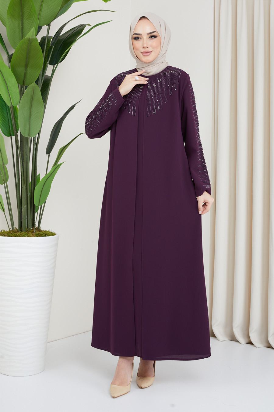 PLUM EVENING DRESS   PLUM EVENING DRESS