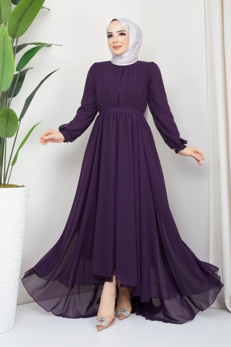 PLUM EVENING DRESS  