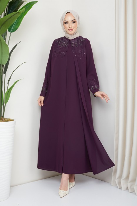 PLUM EVENING DRESS  