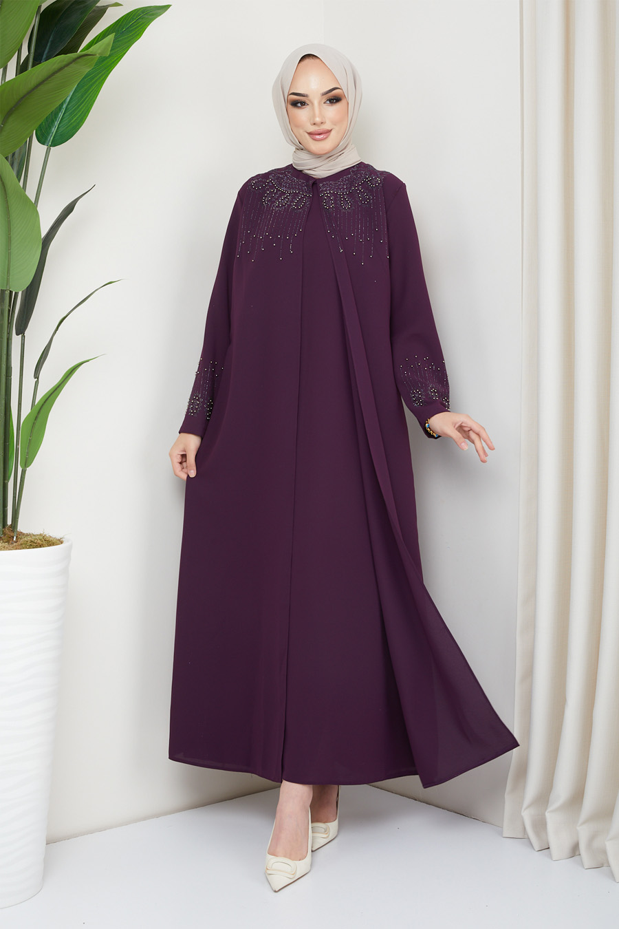 PLUM EVENING DRESS   PLUM EVENING DRESS