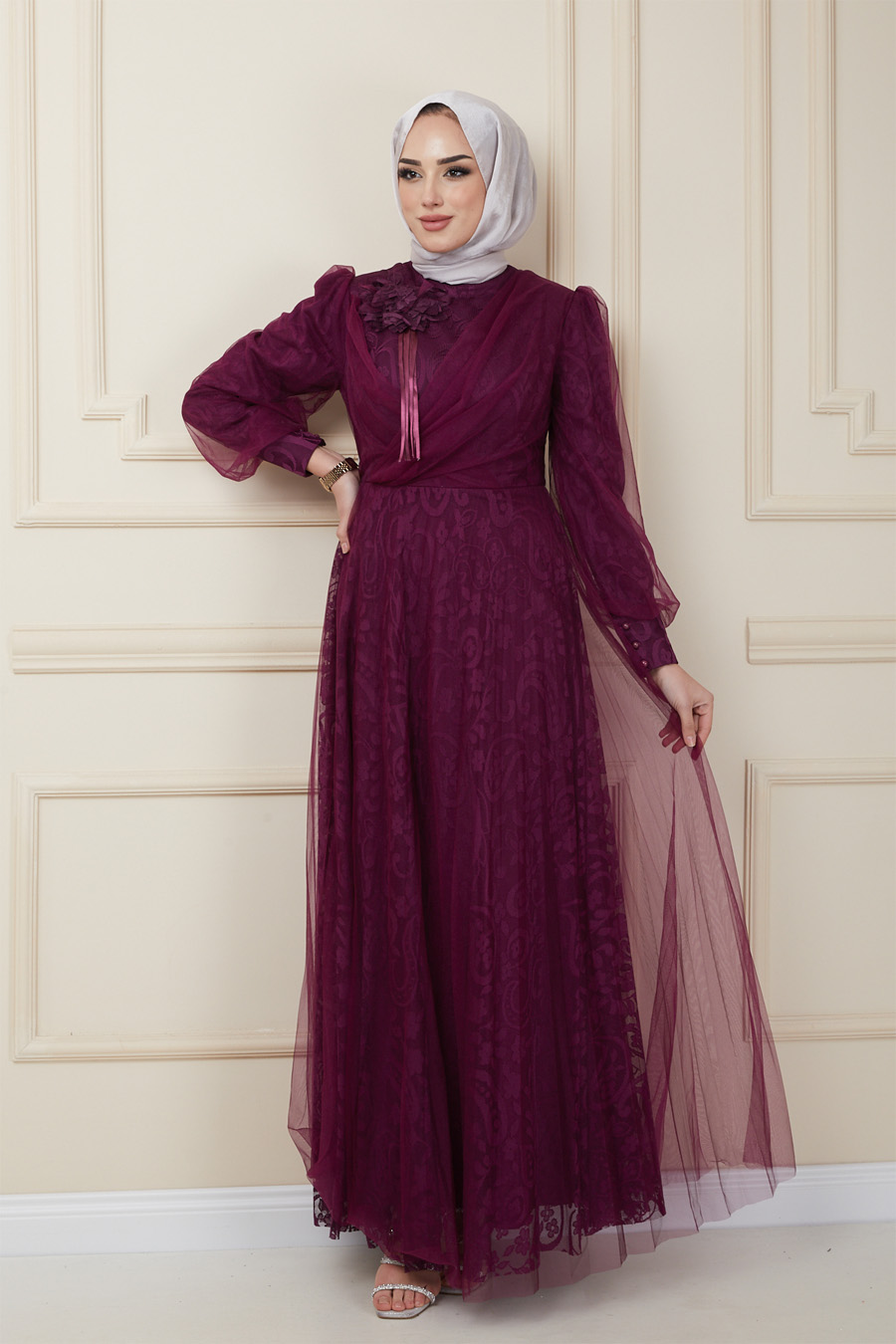 PLUM EVENING DRESS  