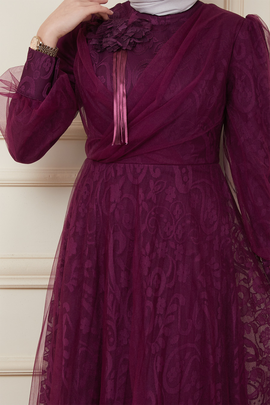 PLUM EVENING DRESS  