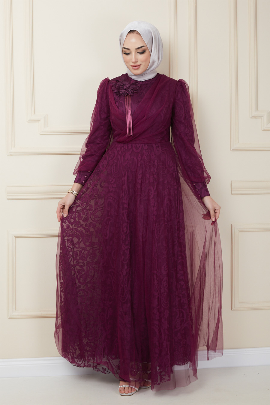 PLUM EVENING DRESS  