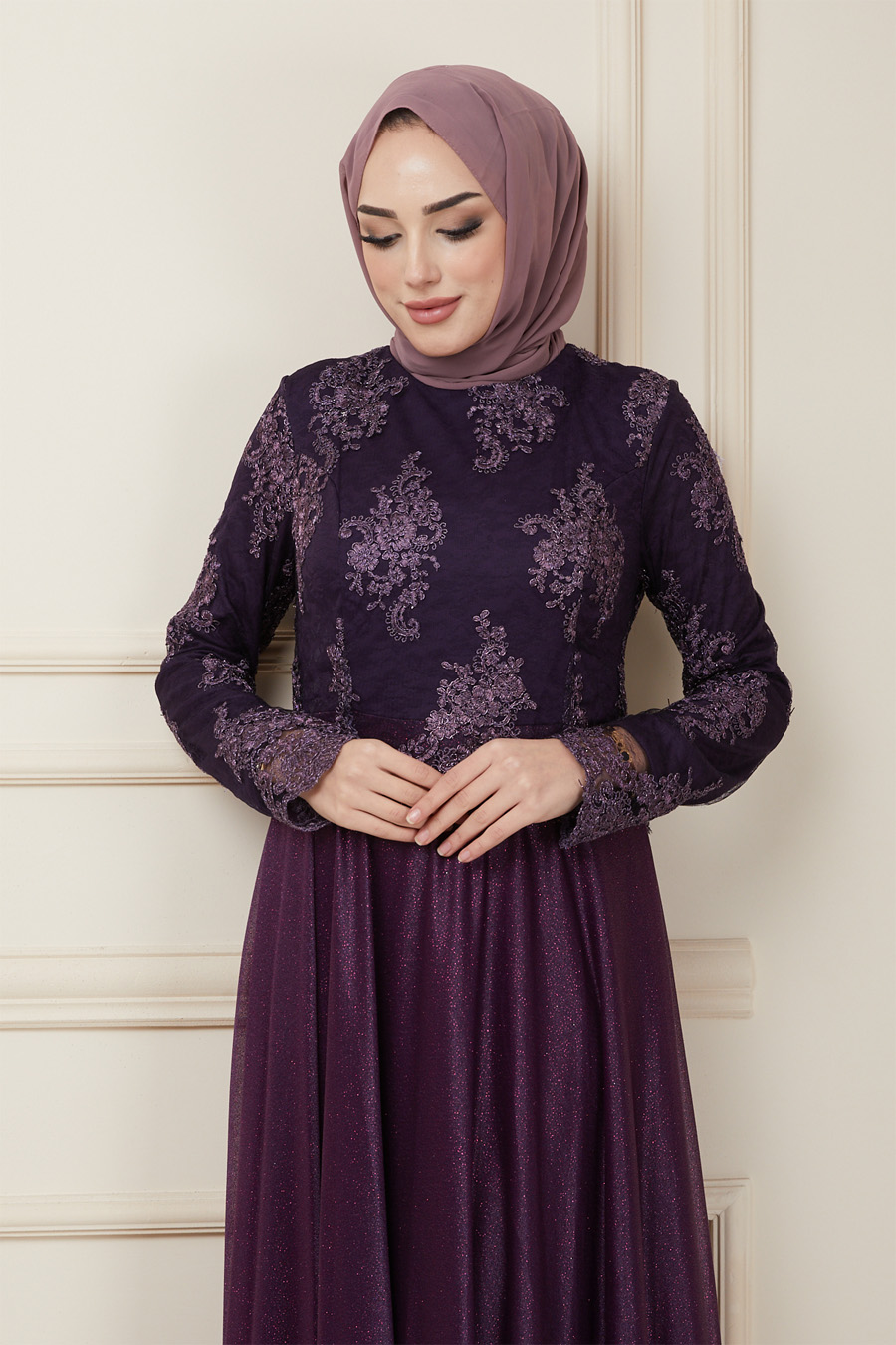 PLUM EVENING DRESS  