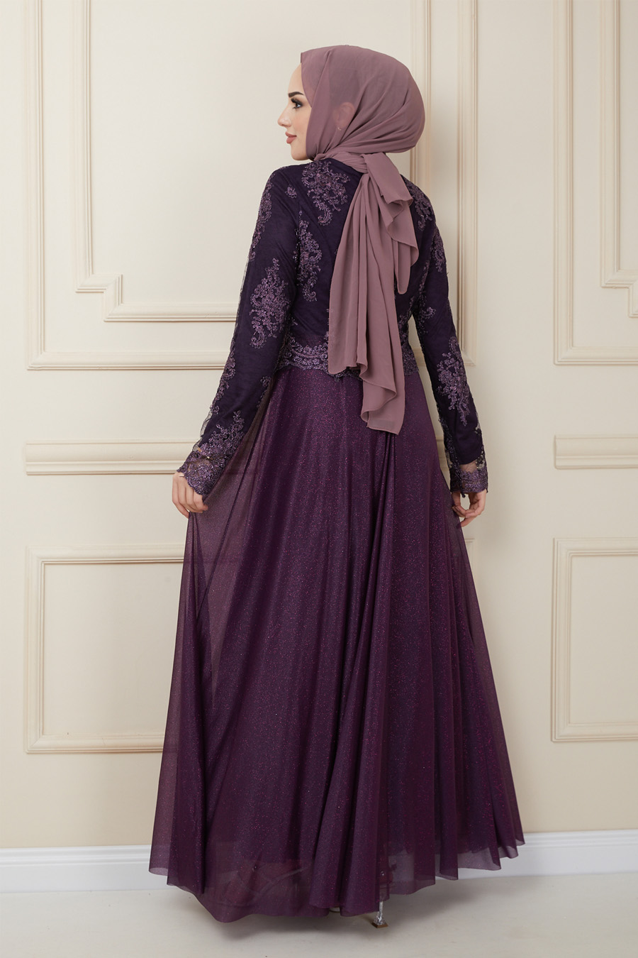 PLUM EVENING DRESS  
