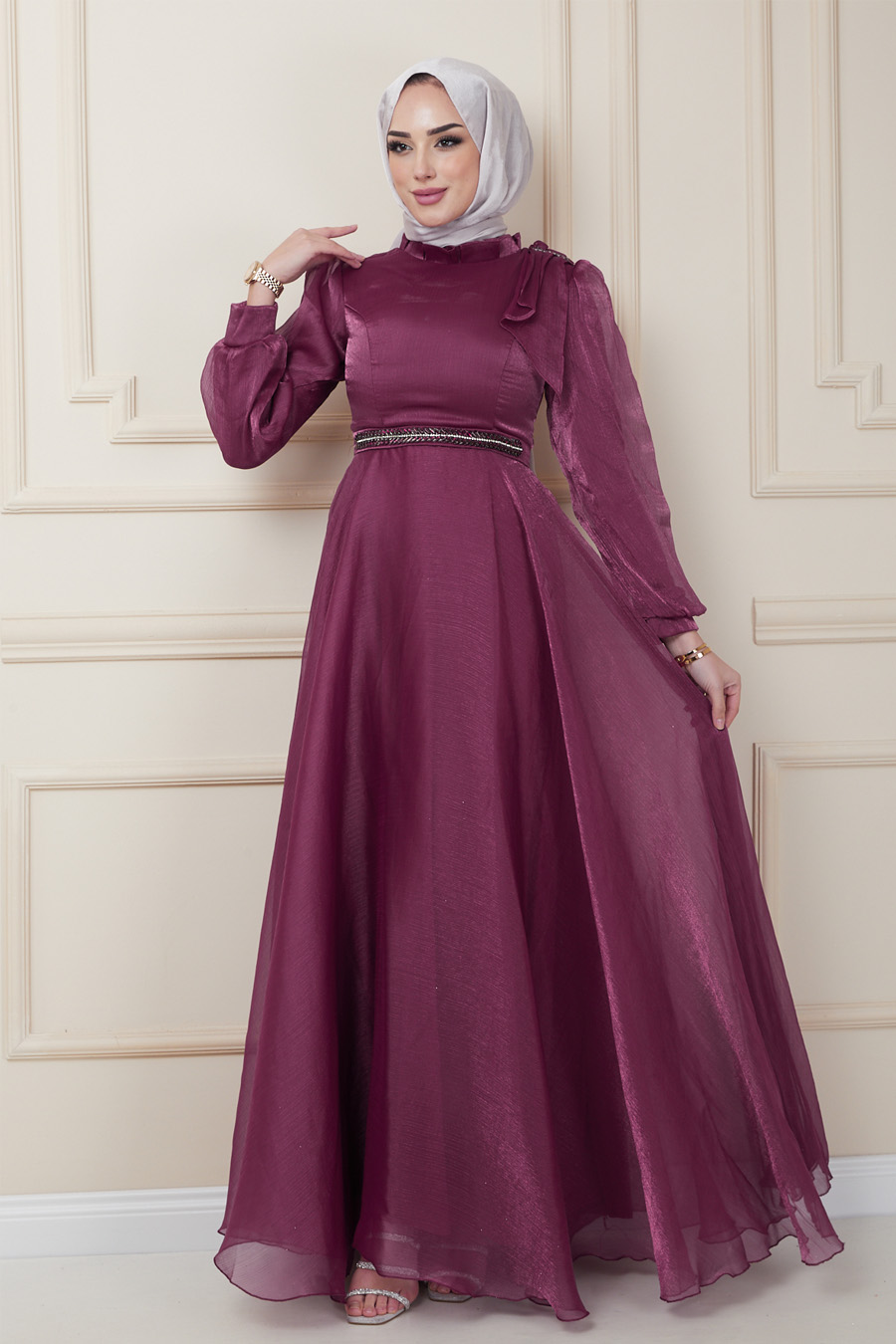PLUM EVENING DRESS  