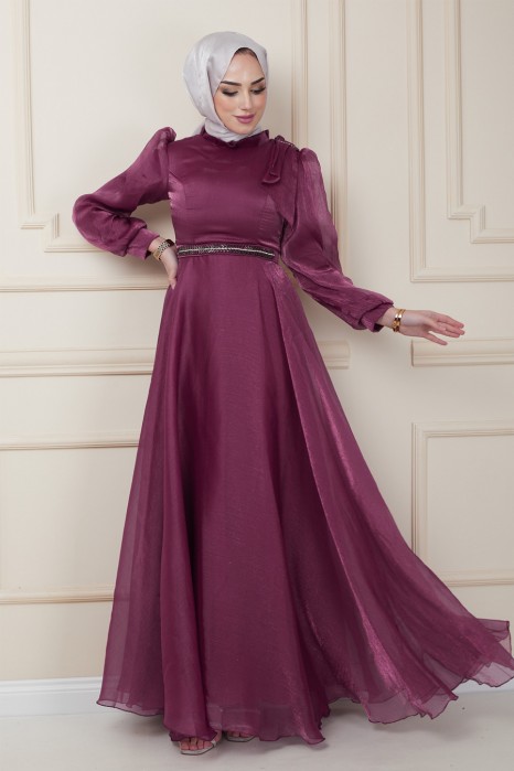 PLUM EVENING DRESS  