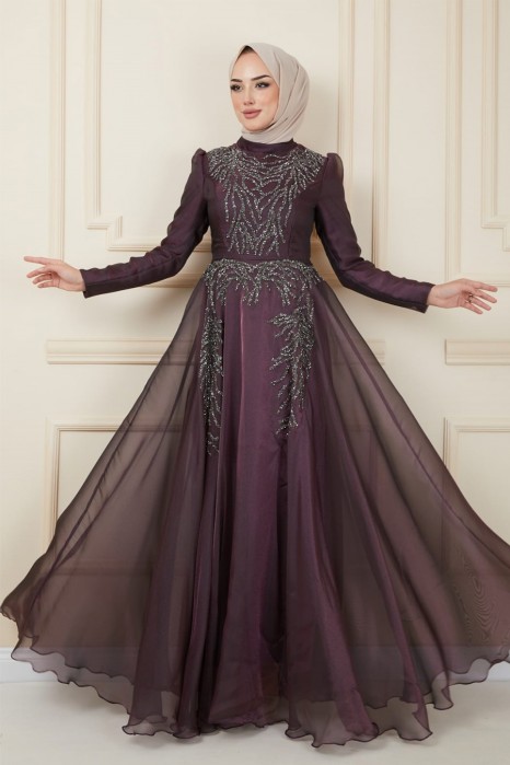 PLUM EVENING DRESS  