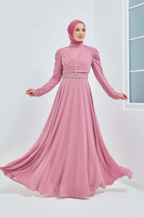 POWDER PINK  EVENING DRESS  