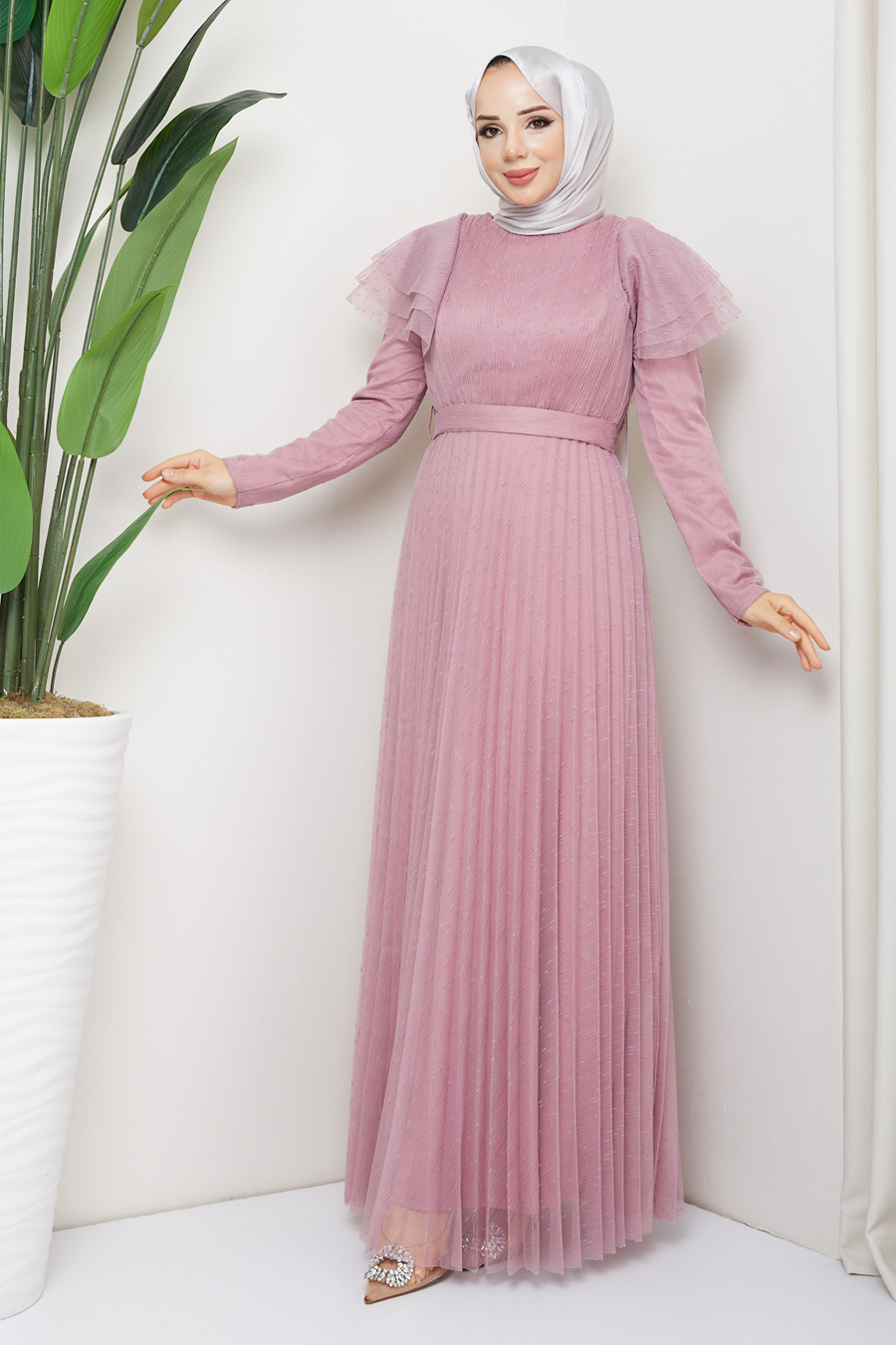 POWDER PINK   -  DRESS