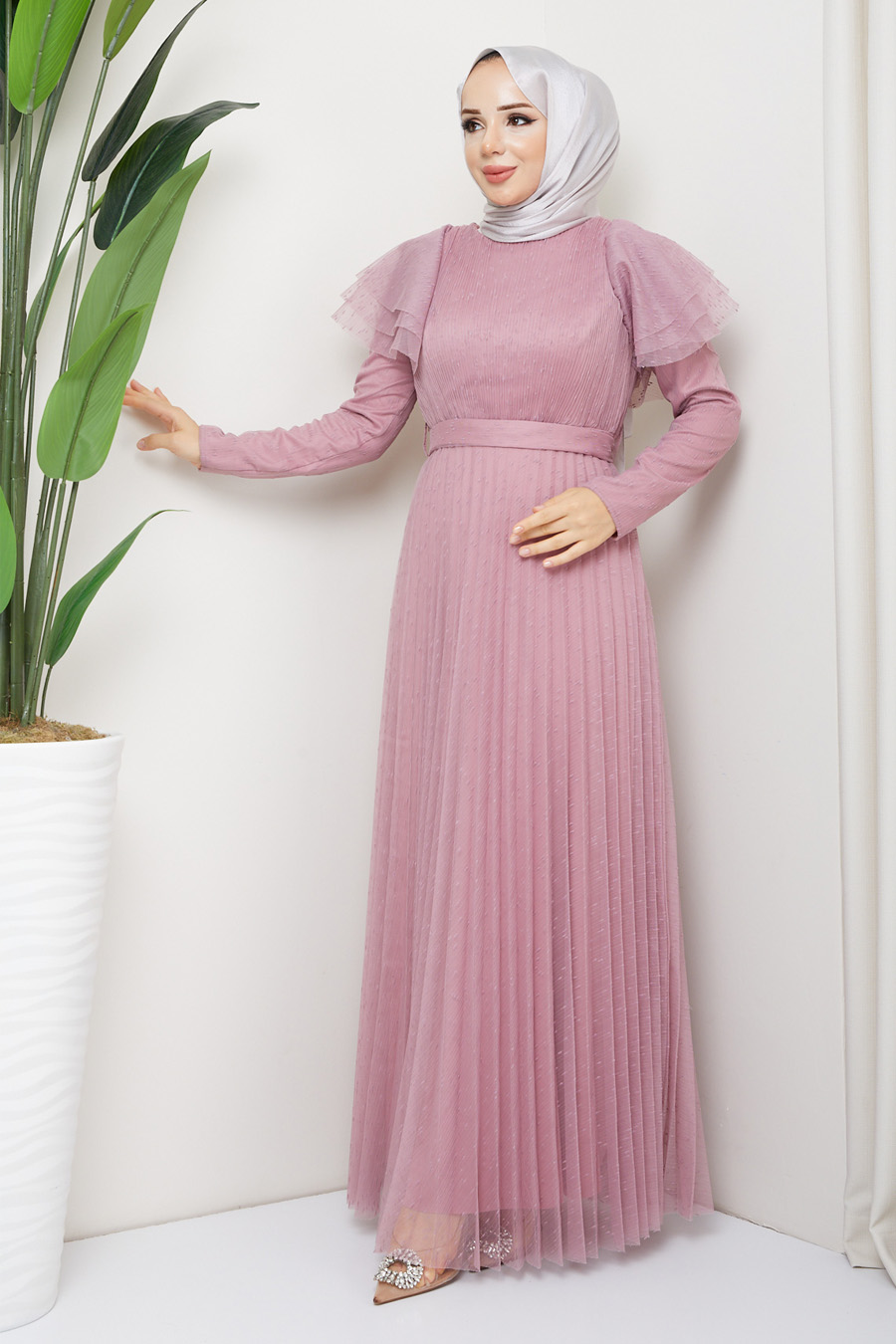 POWDER PINK   -  DRESS