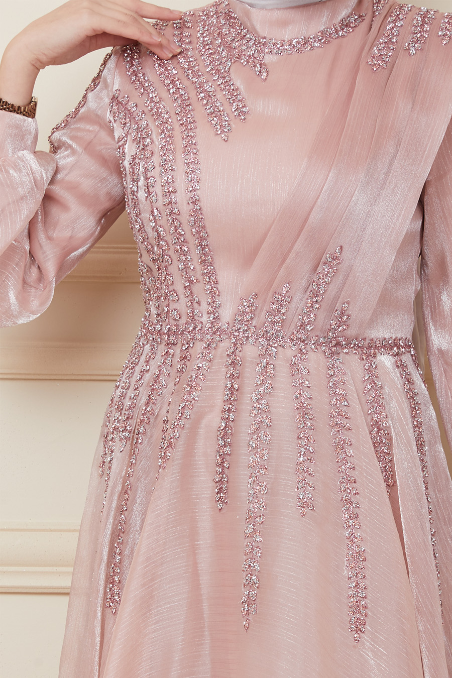 POWDER PINK EVENING DRESS  