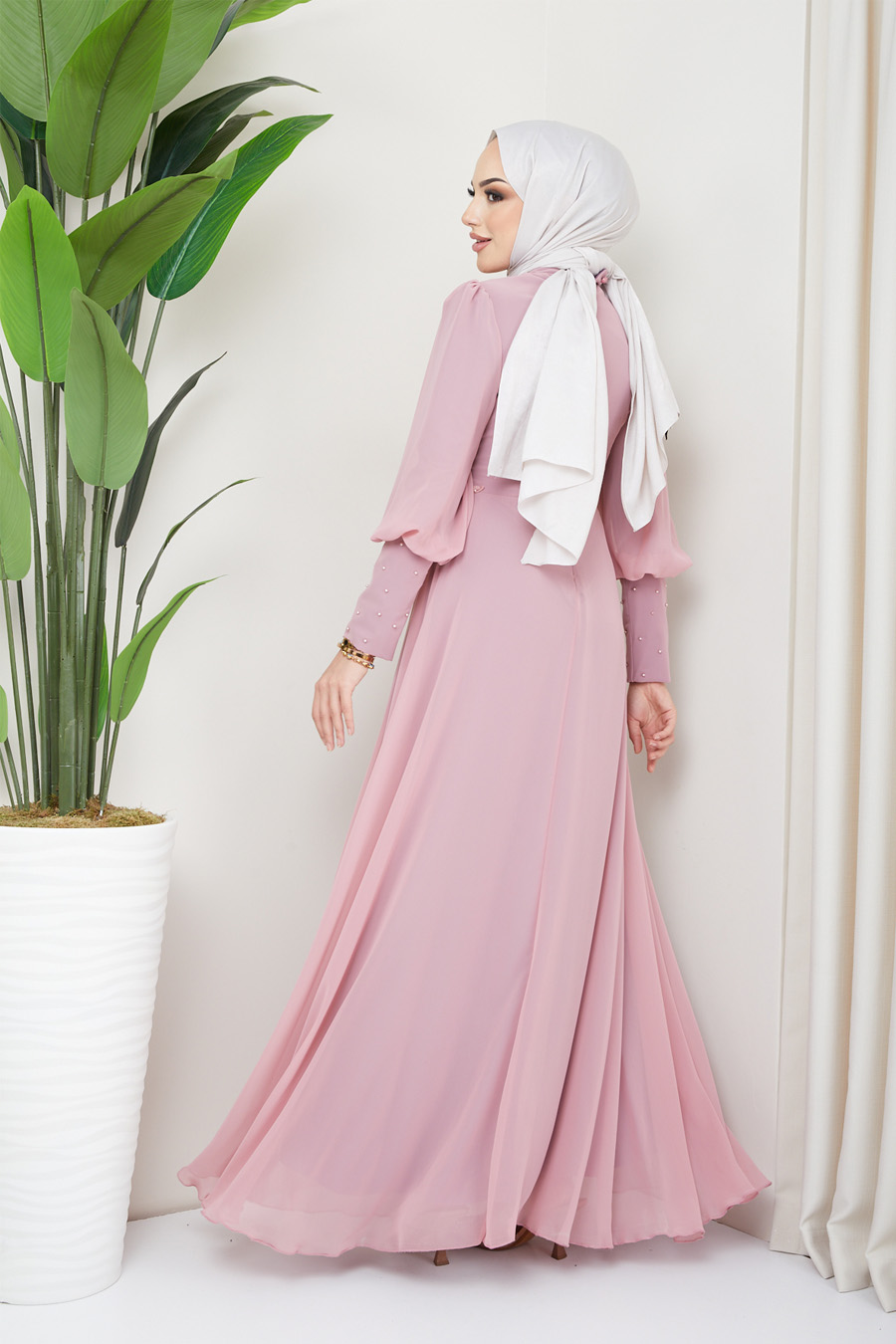 POWDER PINK EVENING DRESS 