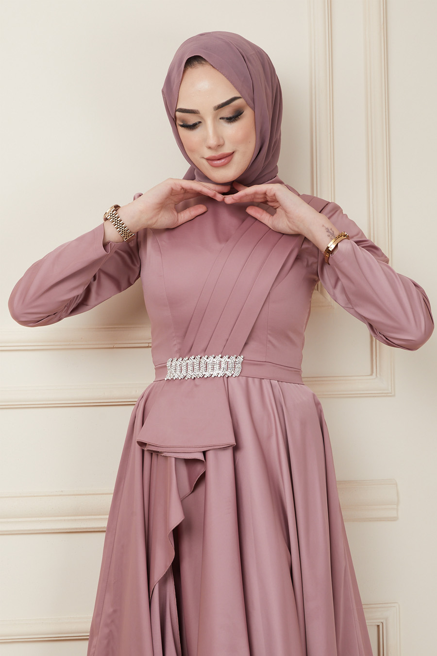 POWDER PINK EVENING DRESS  