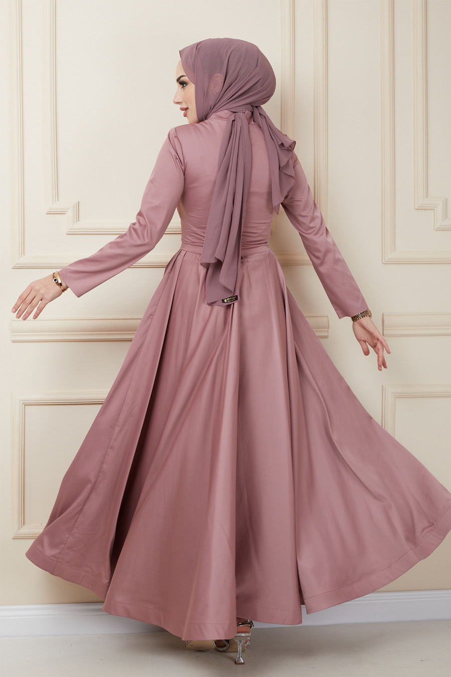 POWDER PINK EVENING DRESS  