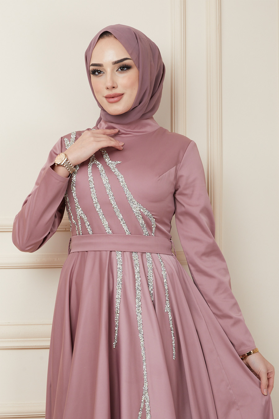 POWDER PINK EVENING DRESS  