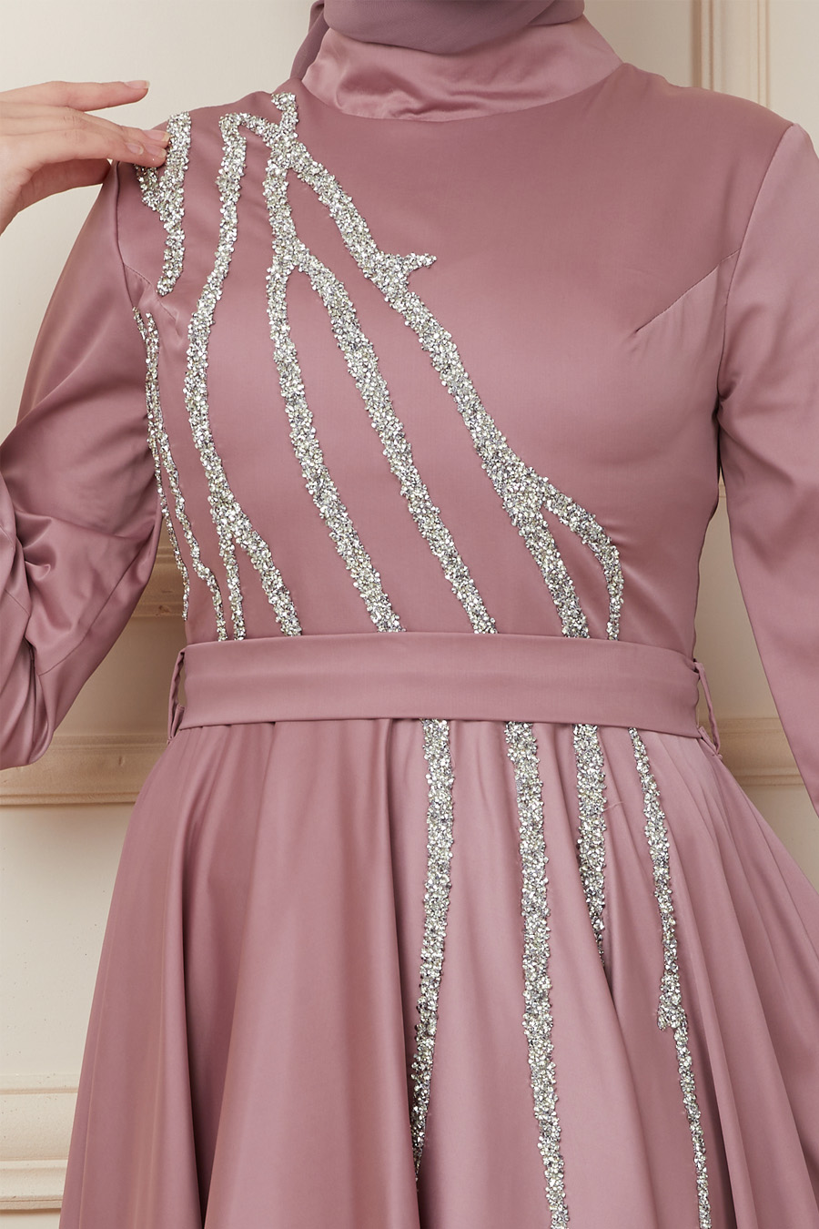 POWDER PINK EVENING DRESS  