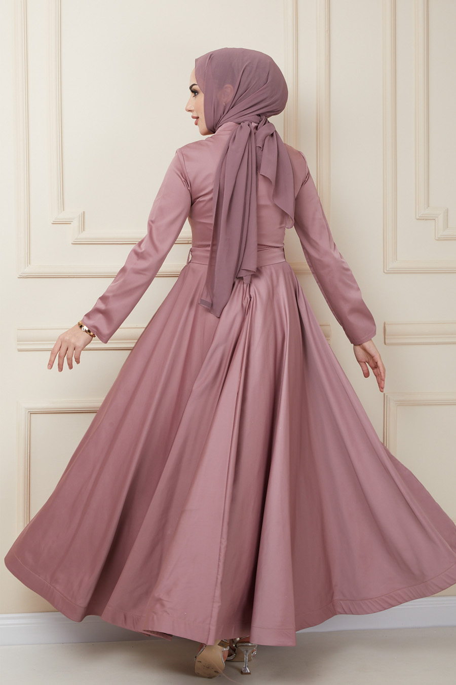POWDER PINK EVENING DRESS  