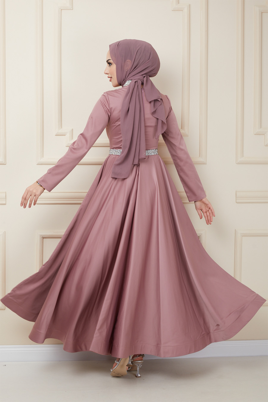 POWDER PINK EVENING DRESS  