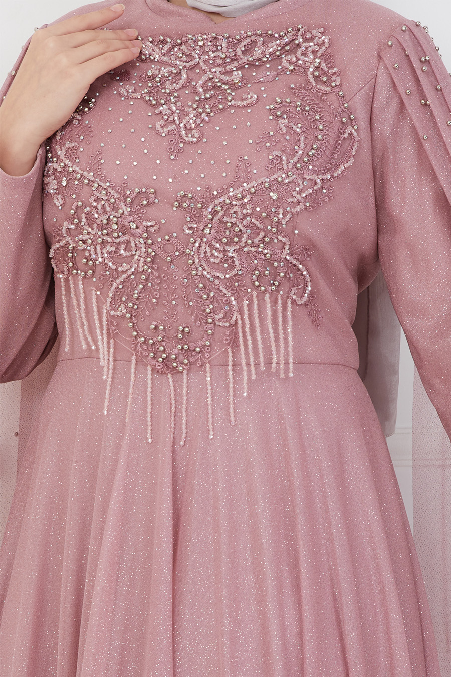 POWDER PINK EVENING DRESS  