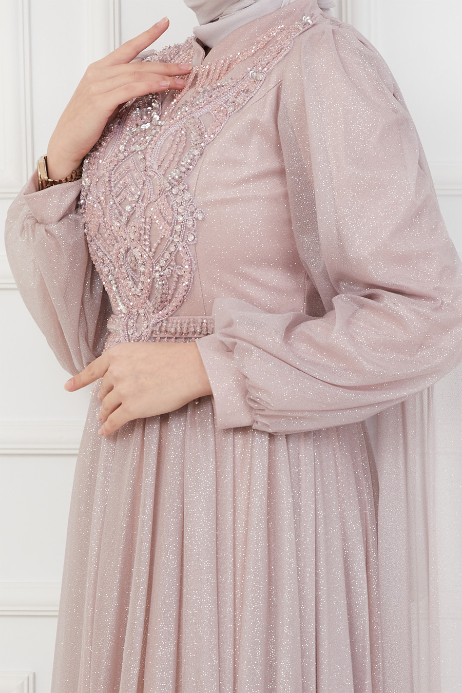 POWDER PINK EVENING DRESS  