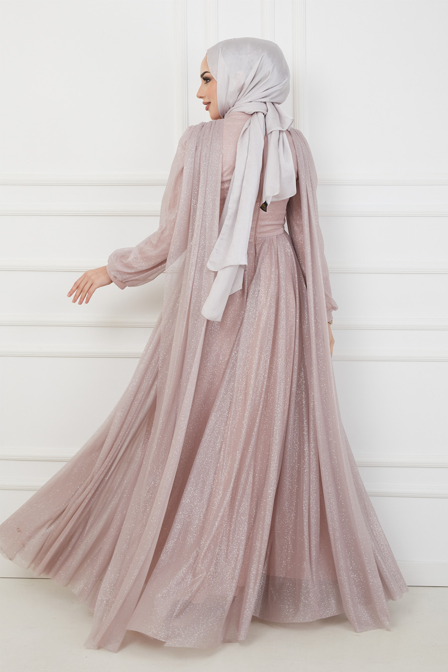 POWDER PINK EVENING DRESS  