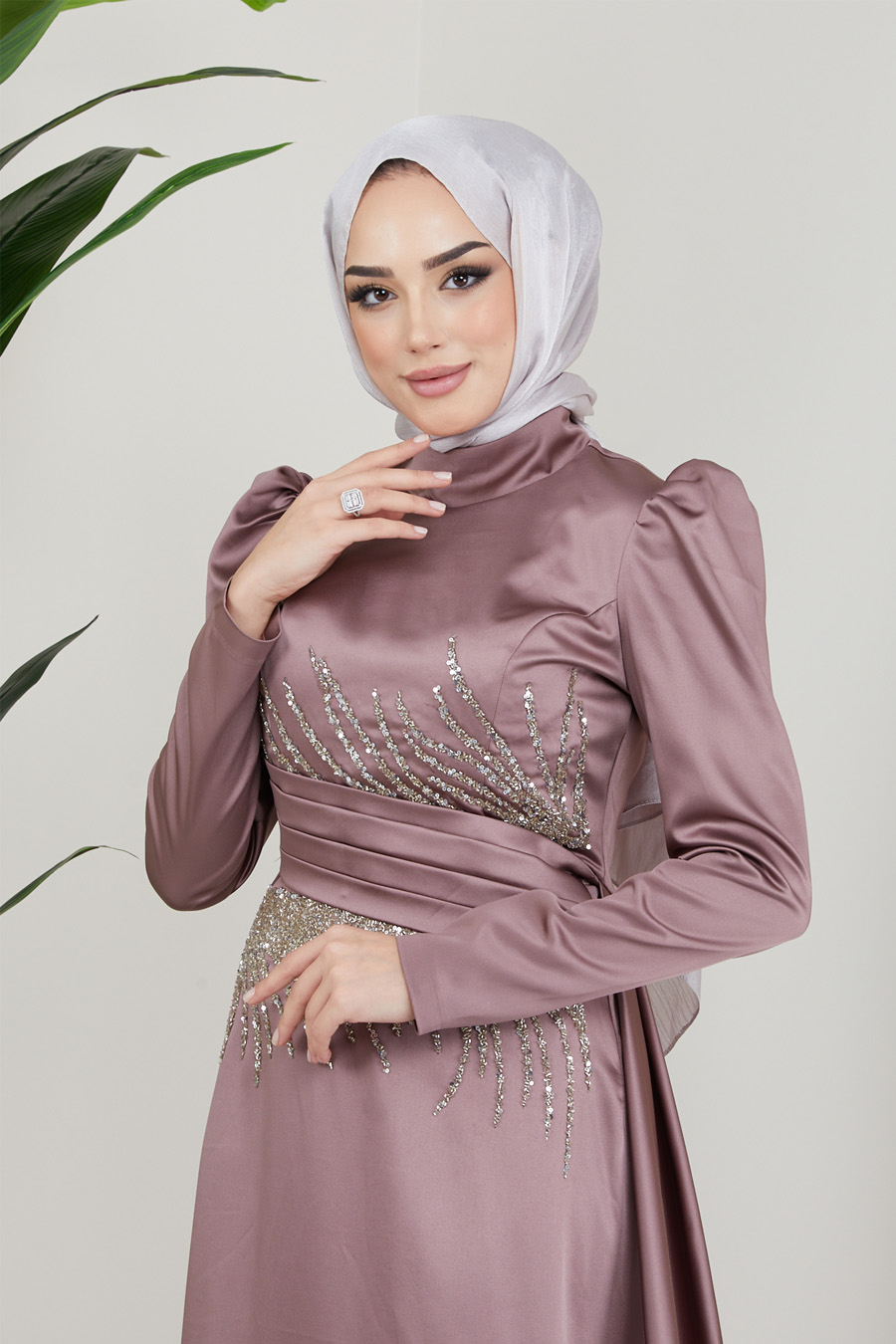 POWDER PINK EVENING DRESS  