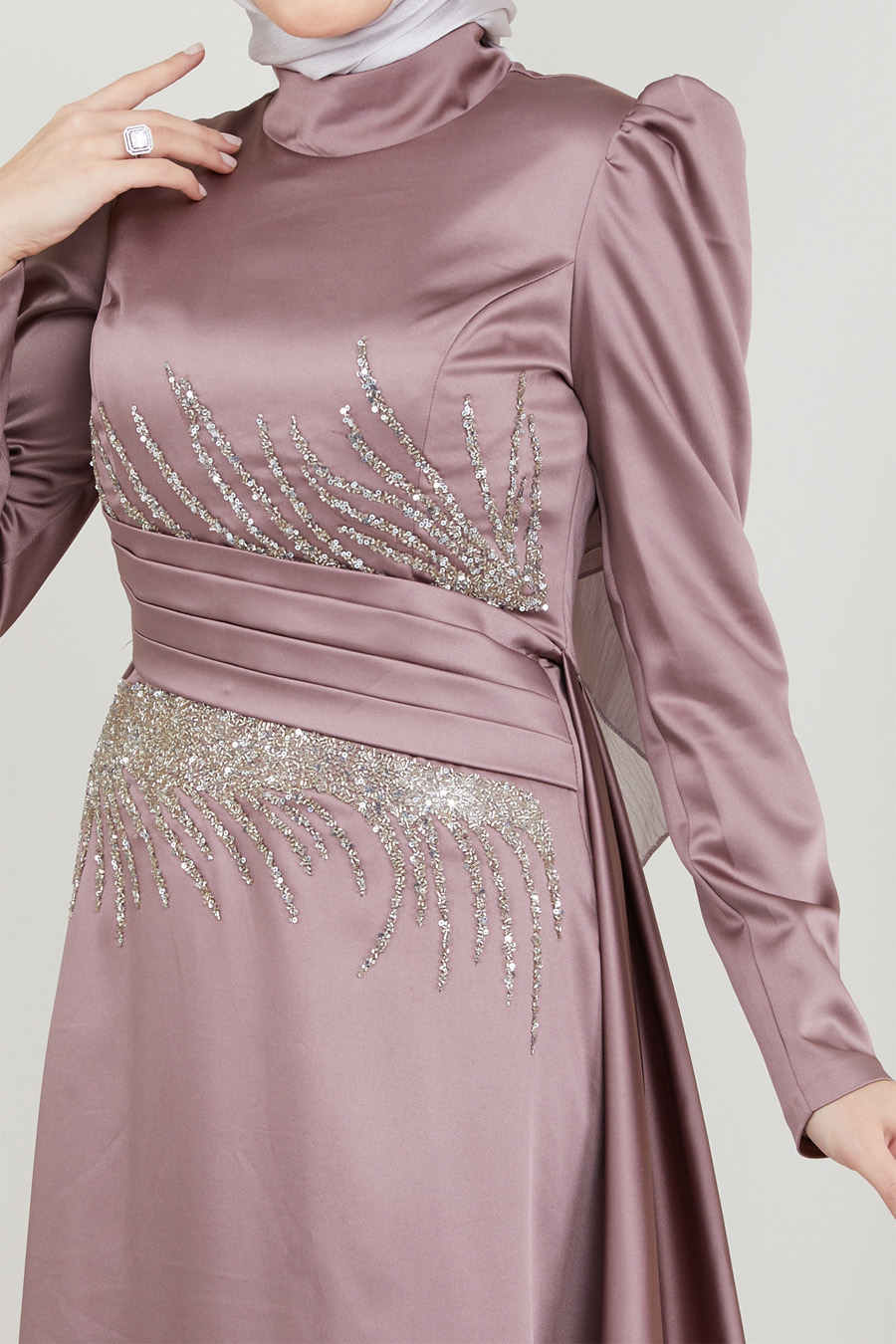 POWDER PINK EVENING DRESS  