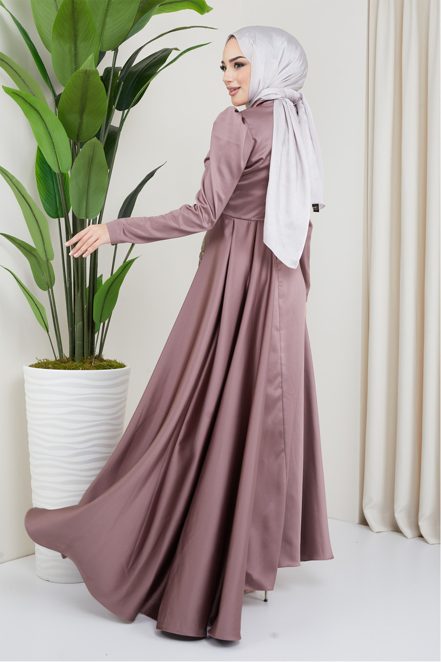 POWDER PINK EVENING DRESS  