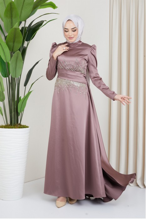 POWDER PINK EVENING DRESS  