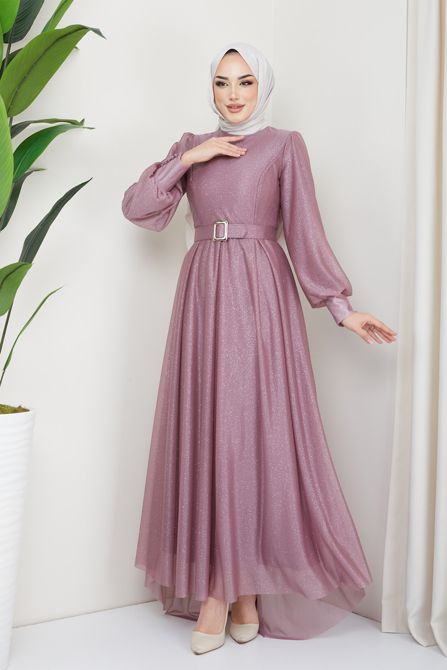 POWDER PINK EVENING DRESS  