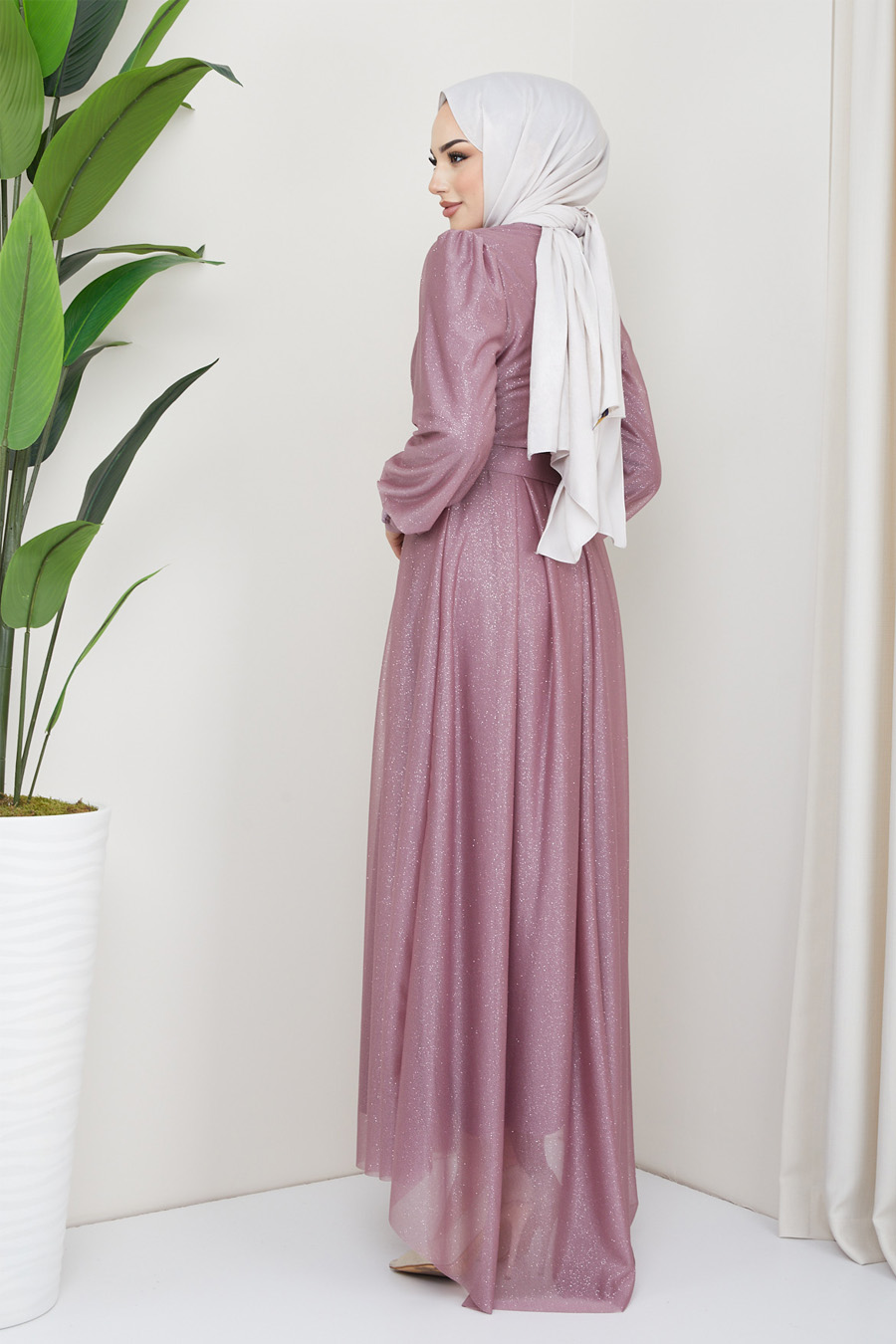 POWDER PINK EVENING DRESS  