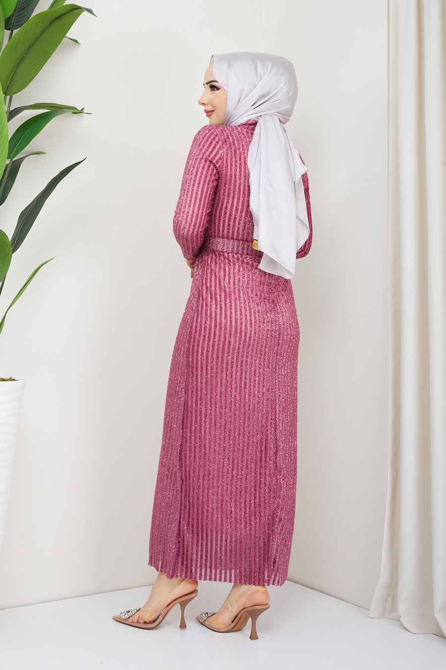 POWDER PINK EVENING DRESS  