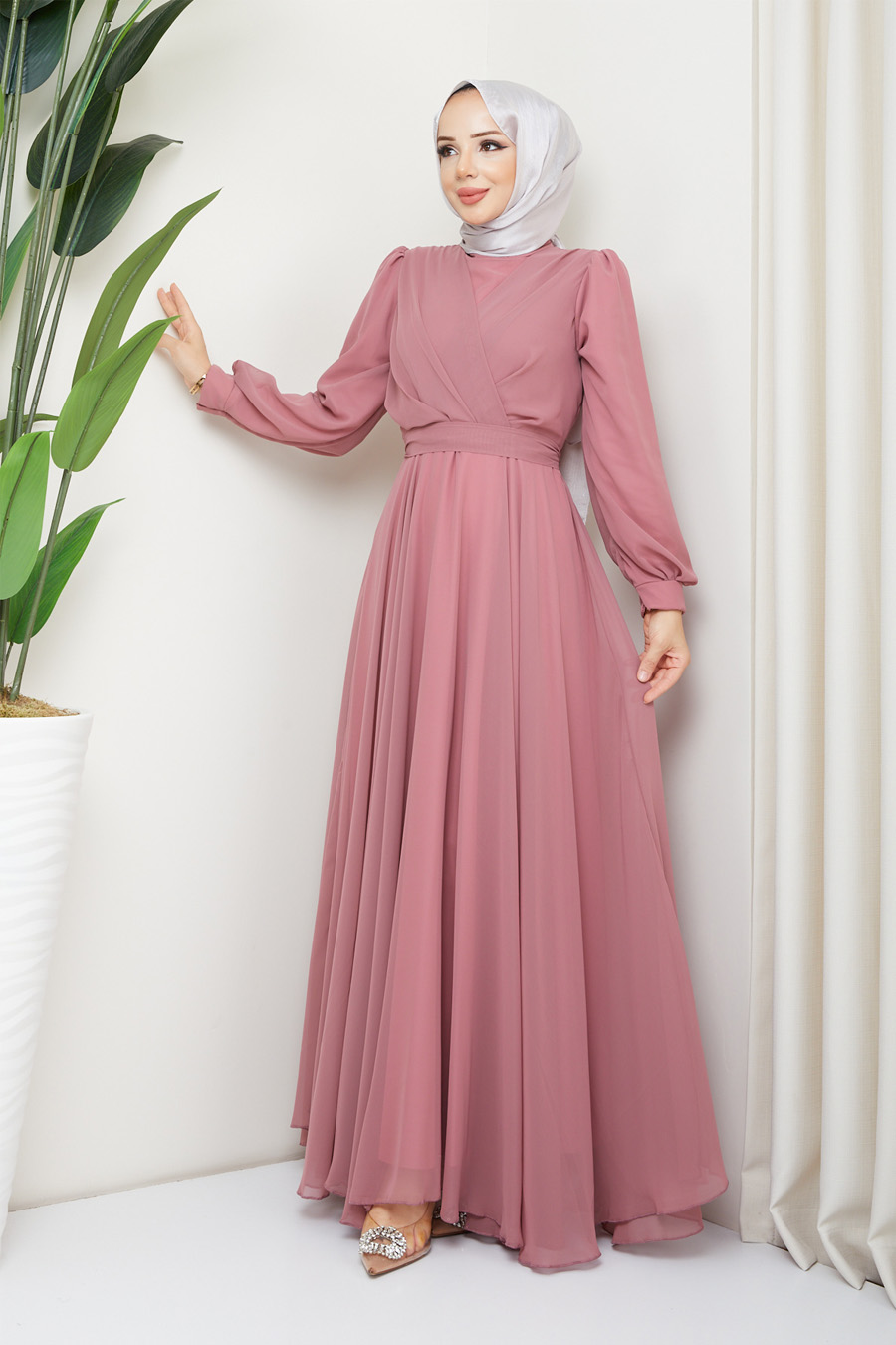 POWDER PINK  EVENING DRESS  