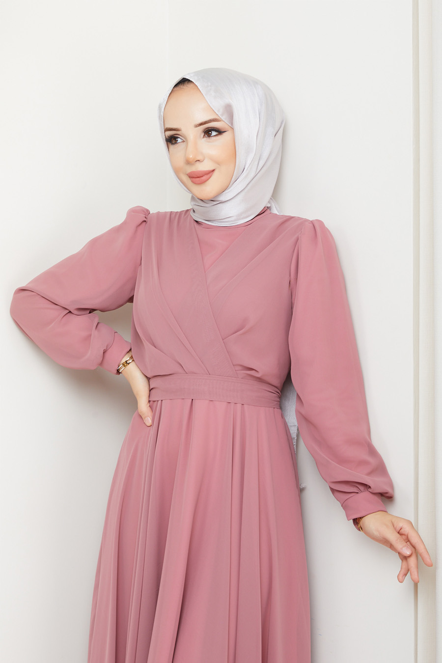 POWDER PINK  EVENING DRESS  