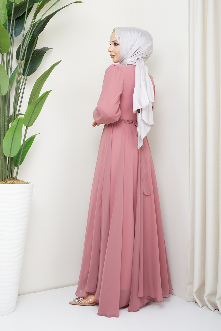 POWDER PINK  EVENING DRESS  