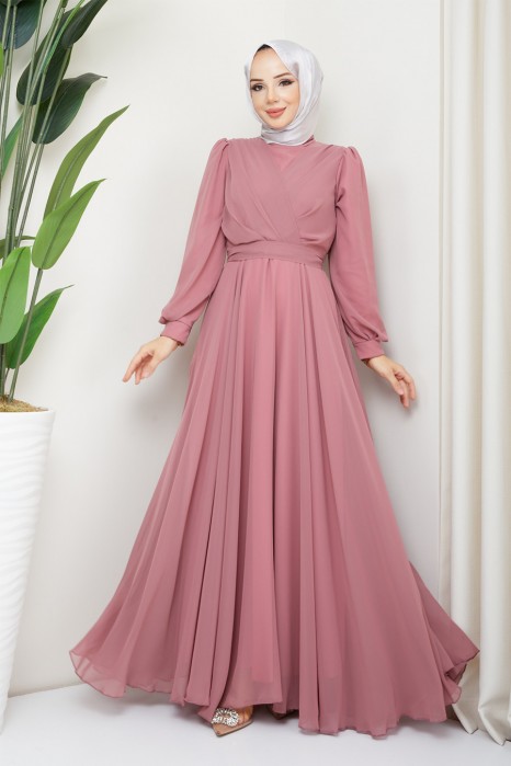 POWDER PINK  EVENING DRESS  