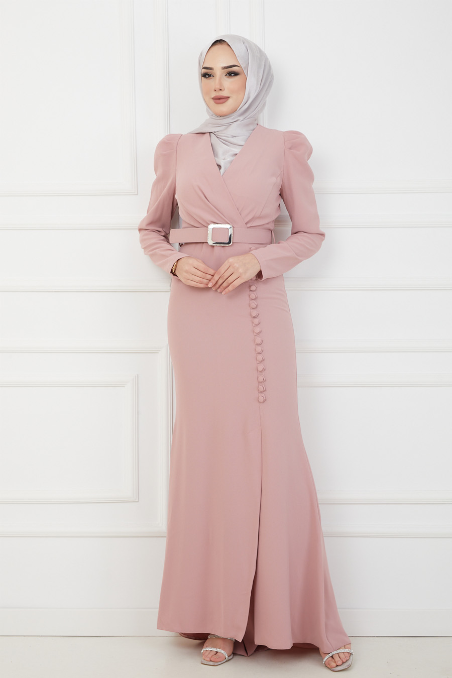 POWDER PINK EVENING DRESS  