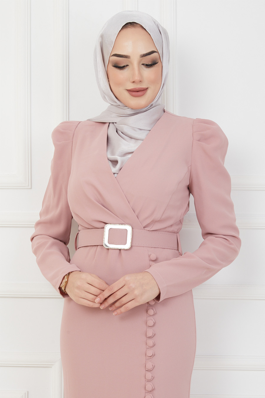 POWDER PINK EVENING DRESS  