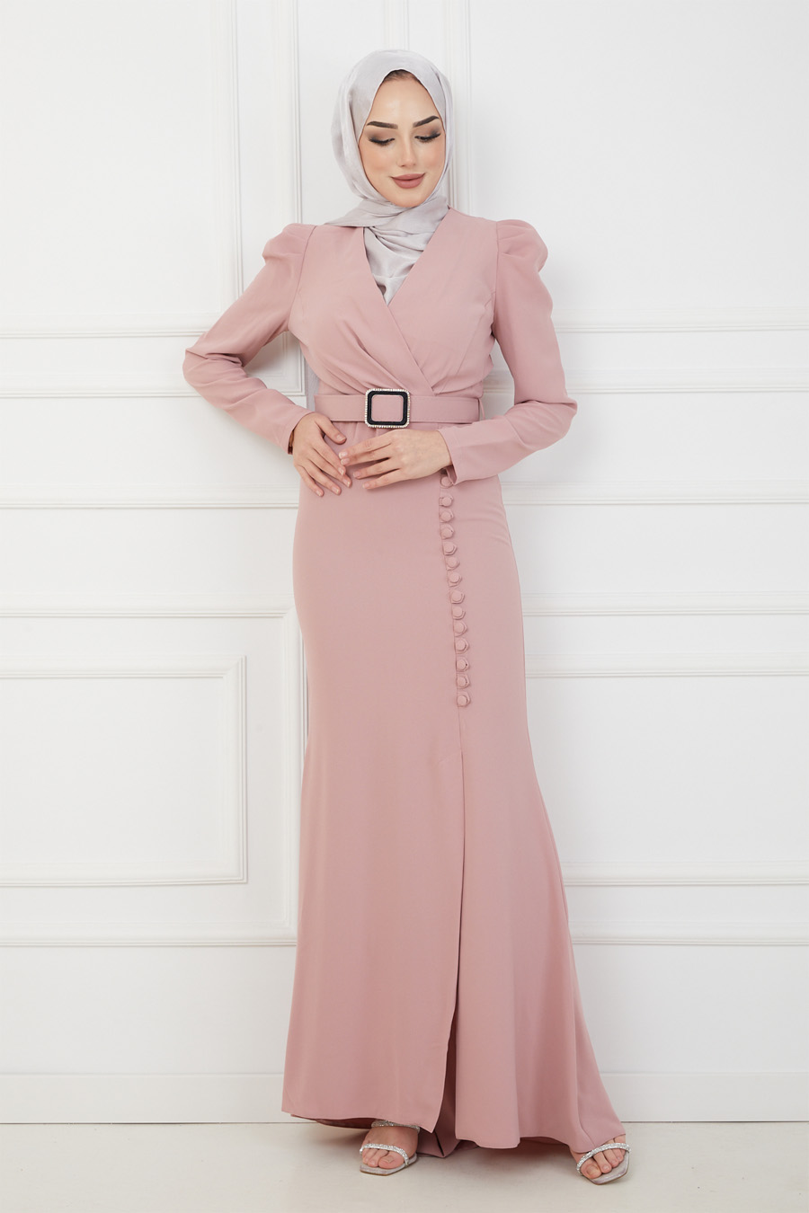 POWDER PINK EVENING DRESS  